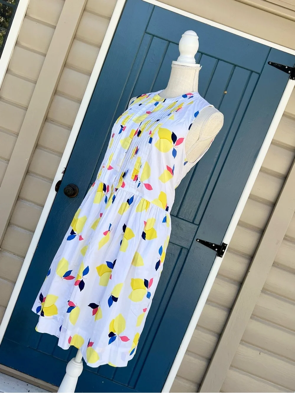 Kate Spade Lemon Zest Sleeveless Shirtdress Shirt Style Dress Women’s Size LARGE